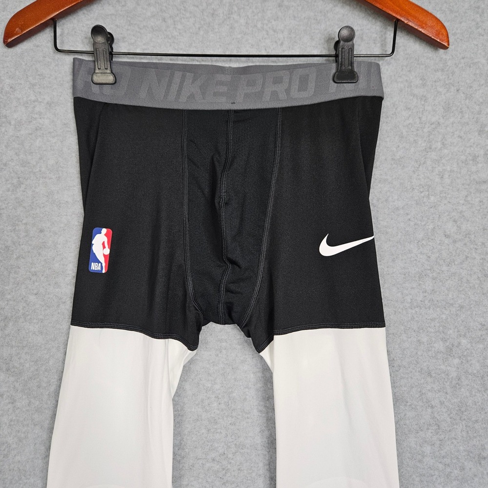 Nike Pro NBA Mens Basketball Compression Tights Black White AT9764-011 Small
